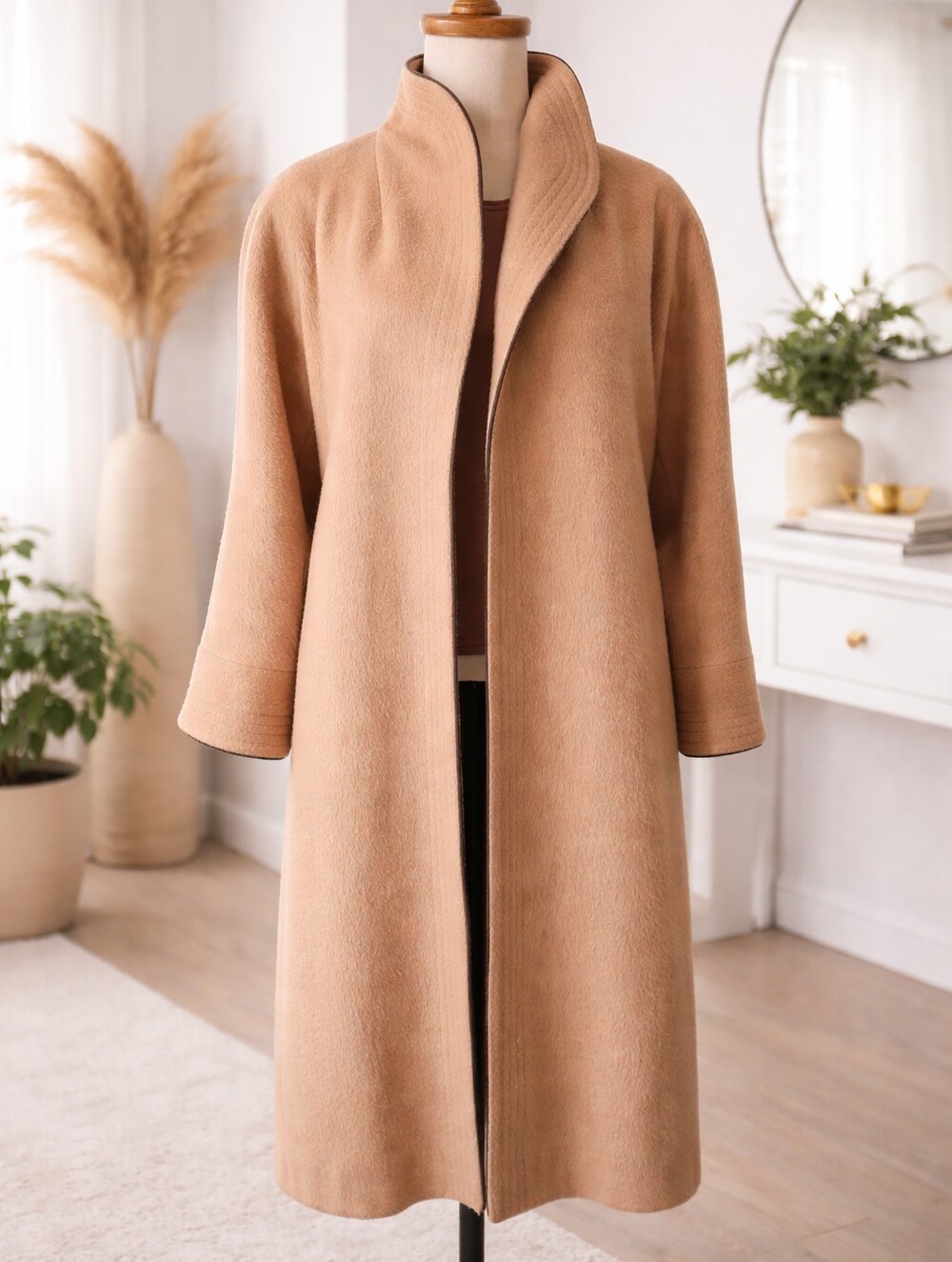 Classic Camel Long Coat - Women Jackets & Coats